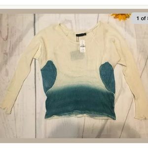 SemiSheer Sweater‎ OS By Story Of Lola Crm/Grn (z)